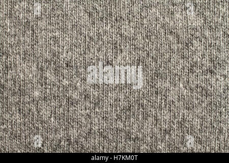 Gris clair avec un tissu de laine tricoté noir Mélange de texture. Macro. Banque D'Images