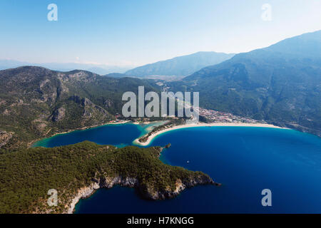 La Turquie, Méditerranée, Mer Égée côte Turquoise, près de Oludeniz Fethiye, Blue Lagoon et Belcekiz beach Banque D'Images