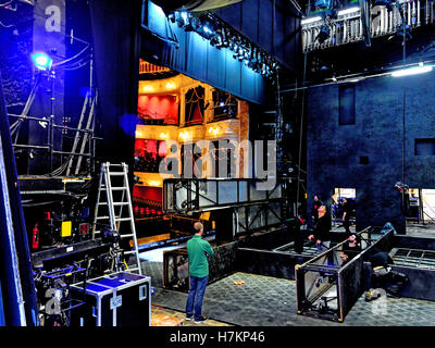 Théâtre Royal de Newcastle backstage mise en place le paysage Banque D'Images