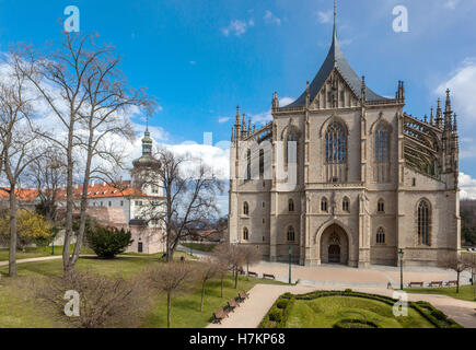 Collège Jésuite et cathédrale gothique St Barbara, Kutna Hora, , République tchèque Banque D'Images