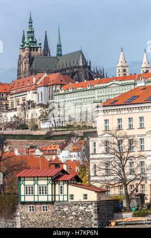 Le Château de Prague, Cathédrale Saint-vitus, Hradcany, République Tchèque Banque D'Images