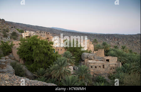 Village traditionnel de In Misfat Al Abereen à Nizwa, Oman Banque D'Images