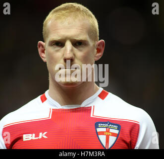 Ricoh Arena, Coventry, Royaume-Uni. 5ème Nov, 2016. L'Angleterre contre l'Ecosse lors de la Ladbrokes 2016 match des Quatre Nations. Liam Farrell de l'Angleterre au cours de la 2016 Ladbrokes Quatre Nations Crédit : Stephen Gaunt/Touchlinepics.com/Alamy Live News Banque D'Images