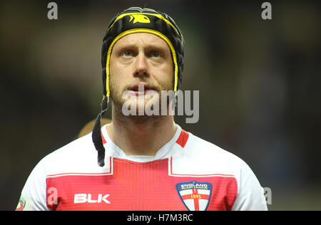 Ricoh Arena, Coventry, Royaume-Uni. 5ème Nov, 2016. L'Angleterre contre l'Ecosse lors de la Ladbrokes 2016 match des Quatre Nations. Chris Hill de l'Angleterre au cours de la 2016 Ladbrokes Quatre Nations Crédit : Stephen Gaunt/Touchlinepics.com/Alamy Live News Banque D'Images