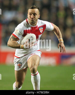 Ricoh Arena, Coventry, Royaume-Uni. 5ème Nov, 2016. L'Angleterre contre l'Ecosse lors de la Ladbrokes 2016 match des Quatre Nations. Josh Hodgson de l'Angleterre au cours de la 2016 Ladbrokes Quatre Nations Crédit : Stephen Gaunt/Touchlinepics.com/Alamy Live News Banque D'Images