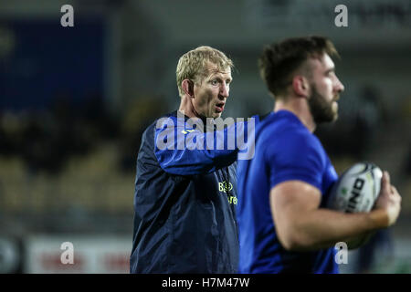 Parme, Italie. 05Th Nov, 2016.L'entraîneur-chef du Leinster Leo Cullen prépare le match contre Zèbre dans Guinness Pro 12 © Massimiliano Carnabuci/Alamy news Banque D'Images