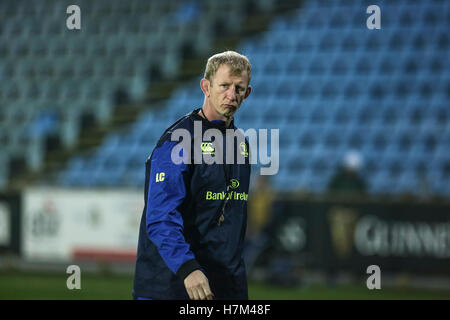 Parme, Italie. 05Th Nov, 2016.L'entraîneur-chef du Leinster Leo Cullen prépare le match contre Zèbre dans Guinness Pro 12 © Massimiliano Carnabuci/Alamy news Banque D'Images