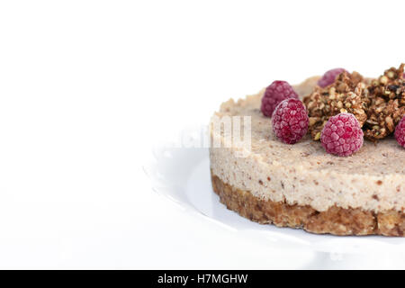 Gâteau Framboise végétalien premières Banque D'Images