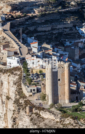 Château d'origine Almohade du XII siècle, prendre à Alcala de la Jucar, province d'Albacete, Espagne Banque D'Images