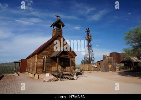 Église de Goldfield - Arizona Ville fantôme Banque D'Images