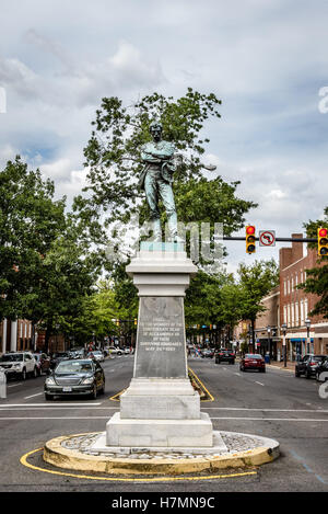 Statue en bronze d'Appomattox, South Washington Street et Prince Street, Alexandria, Virginia Banque D'Images