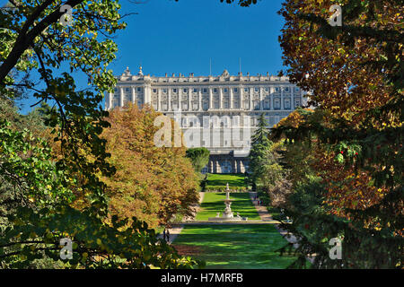 Palais Royal de Madrid Palacio de Oriente , Espagne. Banque D'Images