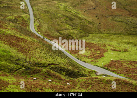 Route de Quiraing, montagnes, collines, île de Skye, Écosse, Trotternish Banque D'Images