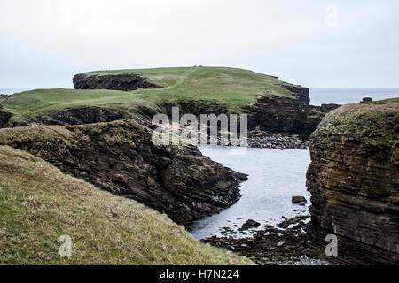 Panorama de la côte des Orcades paysage falaise Yesnaby 4 Banque D'Images