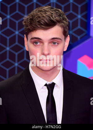 Martin Garrix assistant à l'MTV Europe Music Awards à l'Ahoy Rotterdam, Pays-Bas. ASSOCIATION DE PRESSE Photo. Photo Date : Dimanche 6 Novembre, 2016. Voir PA Story SHOWBIZ MTV. Crédit photo doit se lire : Ian West/PA Wire Banque D'Images