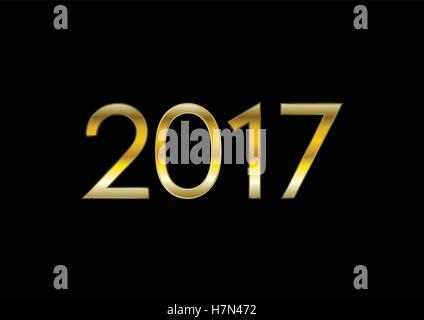 Nouvelle Année 2017 Golden abstract background. Conception graphique de vecteur lumineux Illustration de Vecteur