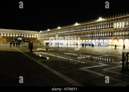 Venise, marée haute à la place San Marco Banque D'Images