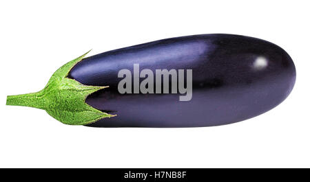 Aubergines isolé sur fond blanc Banque D'Images