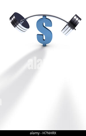Symbole du dollar et longues Banque D'Images