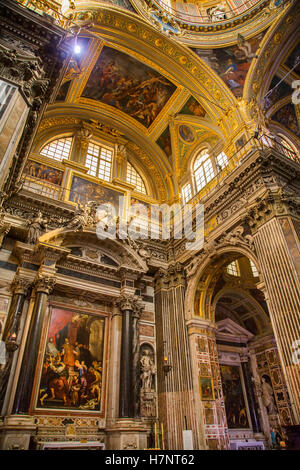 Église de San Gesù, de style baroque. Centre historique, Vieille Ville. Gênes. Mer Méditerranée. Ligurie, Italie Europe Banque D'Images