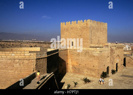 Forteresse de l'Alcazaba, Almeria, Andalousie, Espagne Banque D'Images