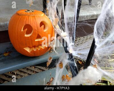 Orange Halloween pumpkins Banque D'Images