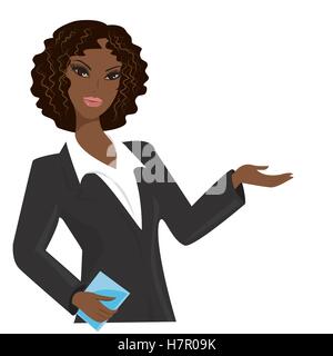 Business Woman, cartoon vector illustration Illustration de Vecteur