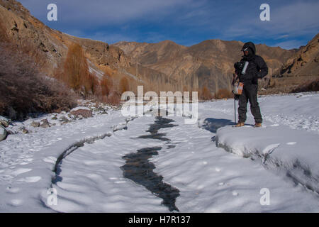 Le Ladakh Trek d'hiver Banque D'Images