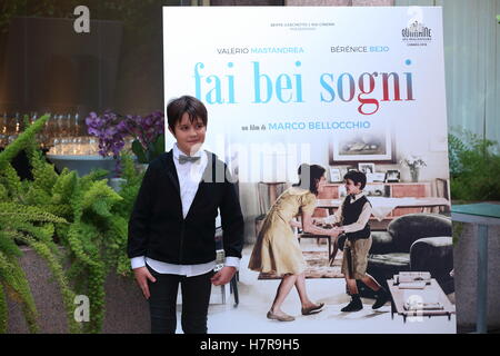 Roma, Italie. 07Th Nov, 2016. Photocall de Fai bei sogni, un film de Marco Bellocchio. © Matteo Nardone/Pacific Press/Alamy Live News Banque D'Images