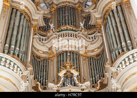 L'orgue, l'église St Mary, Marienkirche, Rostock, Mecklenburg-Vorpommern, Allemagne Banque D'Images