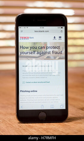 Site Web de la banque en ligne Tesco et application pour smartphone Banque D'Images