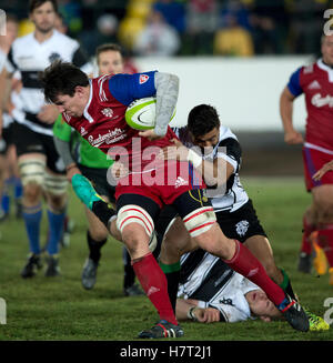 Prague, République tchèque. Nov 8, 2016. Une exposition rugby match République tchèque contre FC barbares, joué à Prague, en République tchèque, le Mardi, Novembre 8, 2016. Credit : Michal Kamaryt/CTK Photo/Alamy Live News Banque D'Images