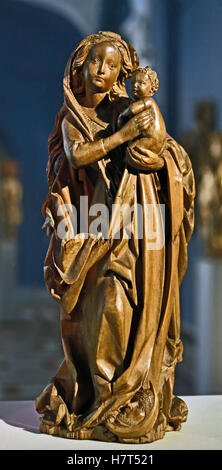 Vierge à l'enfant sur le Croissant de lune 1470 Allemand Allemagne Strasbourg France Français Banque D'Images