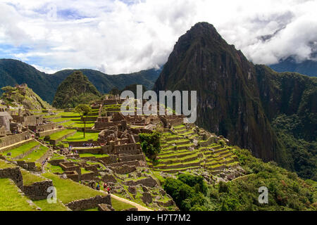 Ruines de Machu Picchu, Pérou Banque D'Images