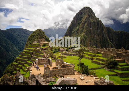 Ruines de Machu Picchu, Pérou Banque D'Images