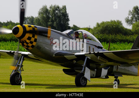 North American P-51 D Mustang 45-11518, G-CLNV, Janie, à East Kirkby, Banque D'Images