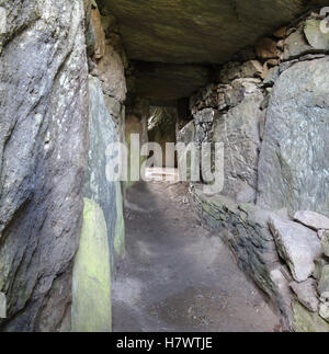 Bryn Celli DDU, Chambre Burial, Anglesey, pays de Galles du Nord, Banque D'Images