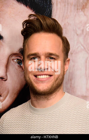 Olly Murs arrivant pour Robbie Williams Brits montre, au Troxy dans l'Est de Londres. ASSOCIATION DE PRESSE Photo. Photo date : lundi 7 novembre 2016. Crédit photo doit se lire : Matt Crossick/PA Wire. Banque D'Images