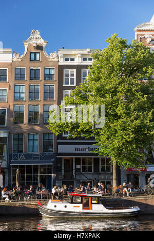 Canal Prinsengracht, Amsterdam, Pays-Bas Banque D'Images