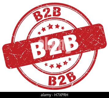 B2b rouge grunge stamp Illustration de Vecteur