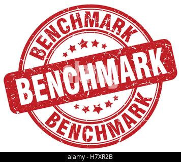 Benchmark red grunge stamp Illustration de Vecteur