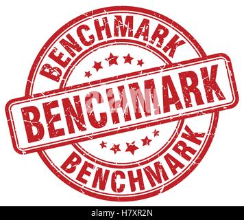 Benchmark red grunge stamp Illustration de Vecteur