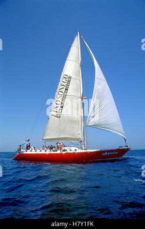 Bateau à voile "Adriatica" dans la mer Adriatique, Italie Banque D'Images