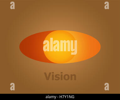 Eye vision Logo abstract design modèle. La technologie d'utilisation multi-concept logotype icône. Banque D'Images