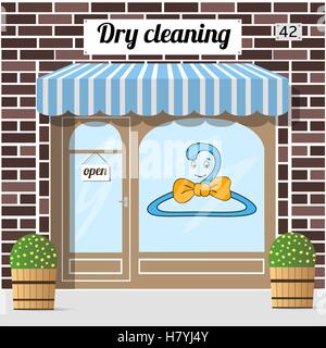 Service de nettoyage à sec. Illustration de Vecteur