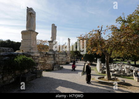 L'entrée à l'odéon d'Agrippa dans l'Agora antique d'Athènes classique, Grèce Banque D'Images