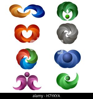 Ensemble d'icônes de couleur Illustration de Vecteur