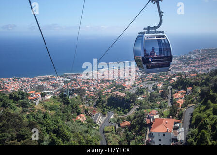 Le téléphérique de Monte à Funchal, Madère Banque D'Images