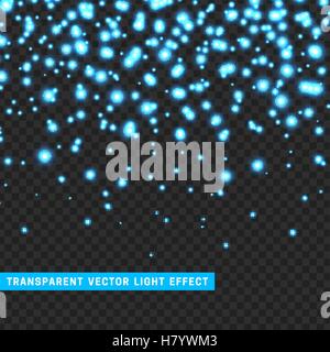Vecteur de transparence effet de lumière étincelants. Deco bright lumières de Noël. Lumières de Noël lumineux colorés. Illustration de Vecteur