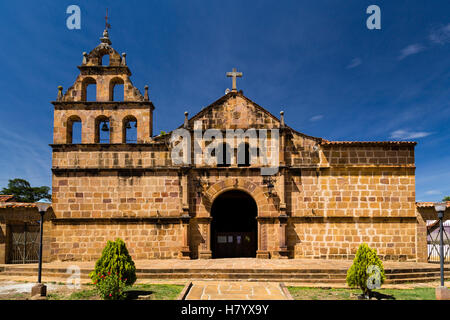 Church, Eglise de Santa Lucia, Guane, Santander, Colombie Banque D'Images